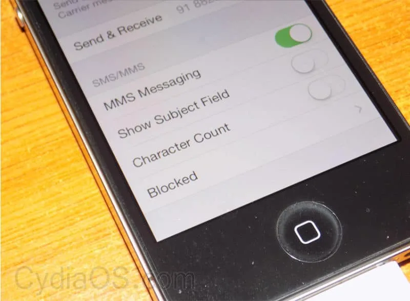 MMS sending failed iPhone 5s