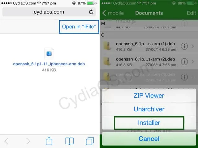 Install OpenSSH on iPhone without Cydia