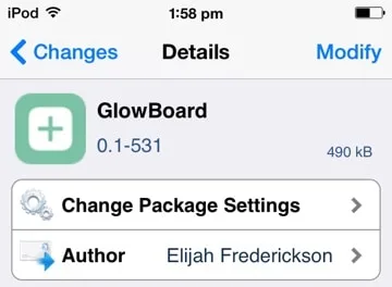 glowboard free cydia tweak