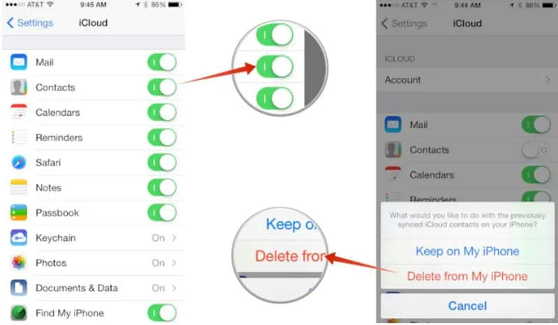 recover contacts from iCloud iPhone iPad