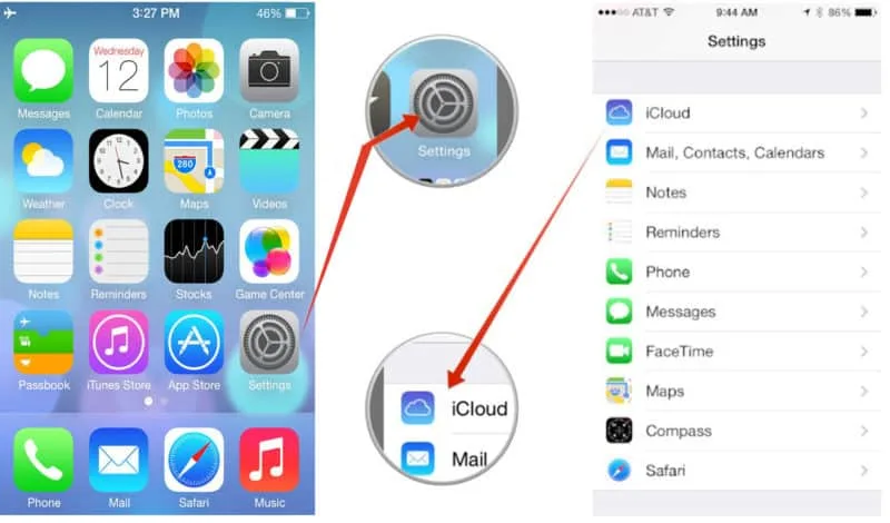 restore iCloud contacts to iPhone
