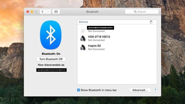 Start Bluetooth on OS X Yosemite