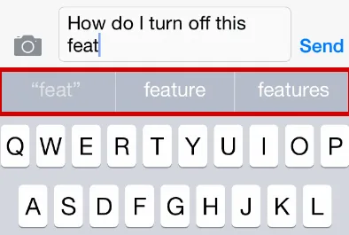 predictive text iOS 8.1.2 bugs