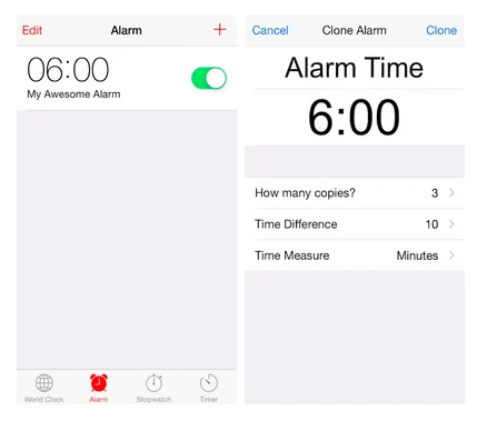 Alarmy iOS 8 Cydia tweak
