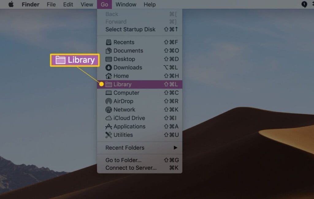 Open Library in Finder app