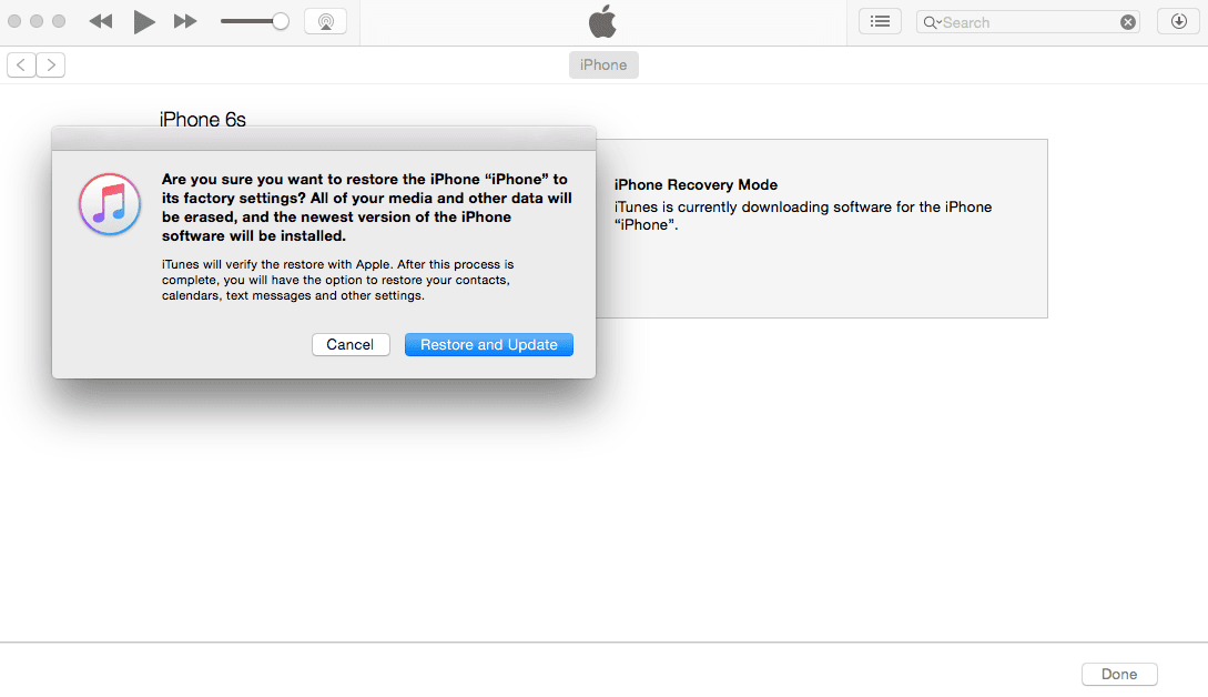How to restore iPhone in iTunes
