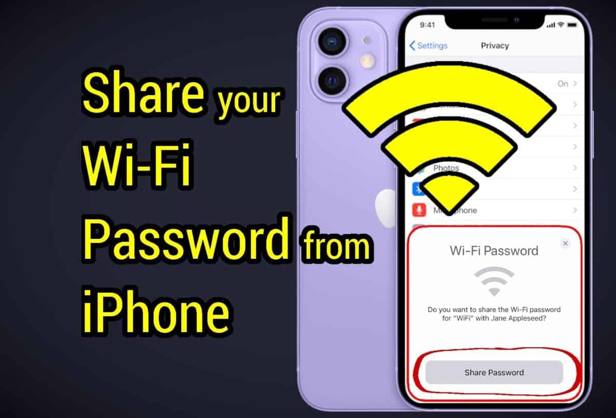 Sharing wifi password using iPhone