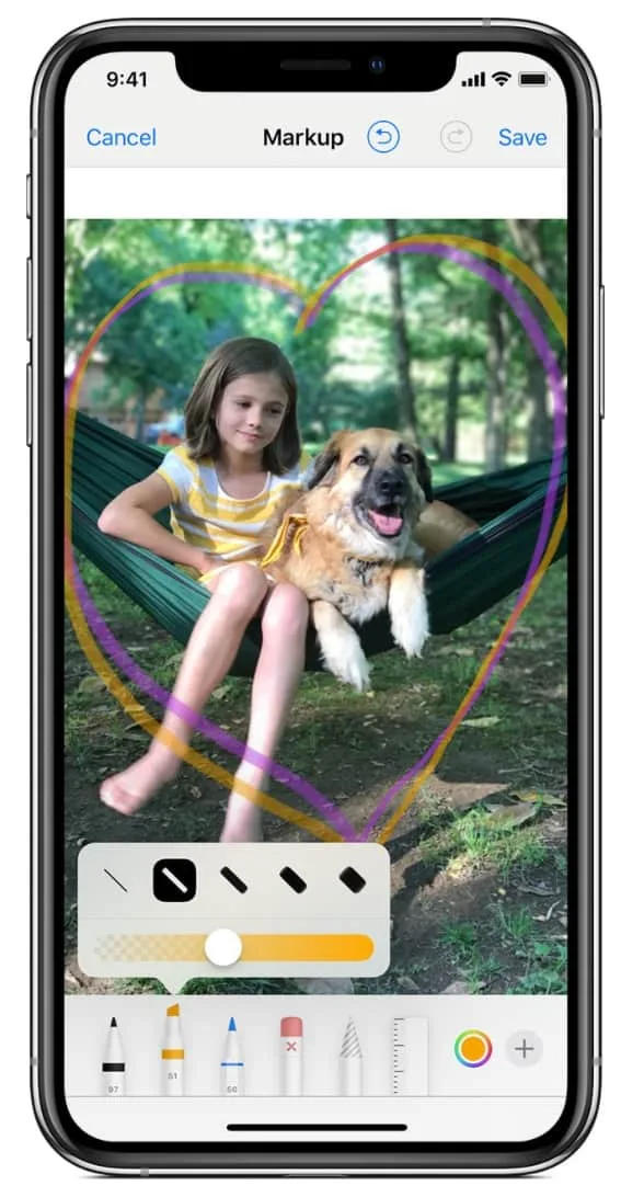 Using markup tools on iPhone 11