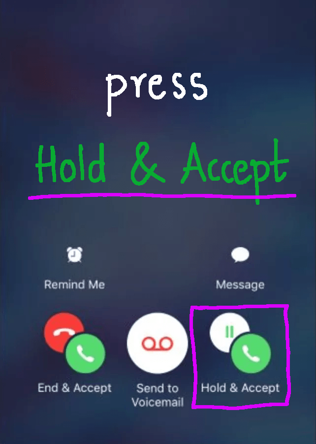 Hold & Accept Call