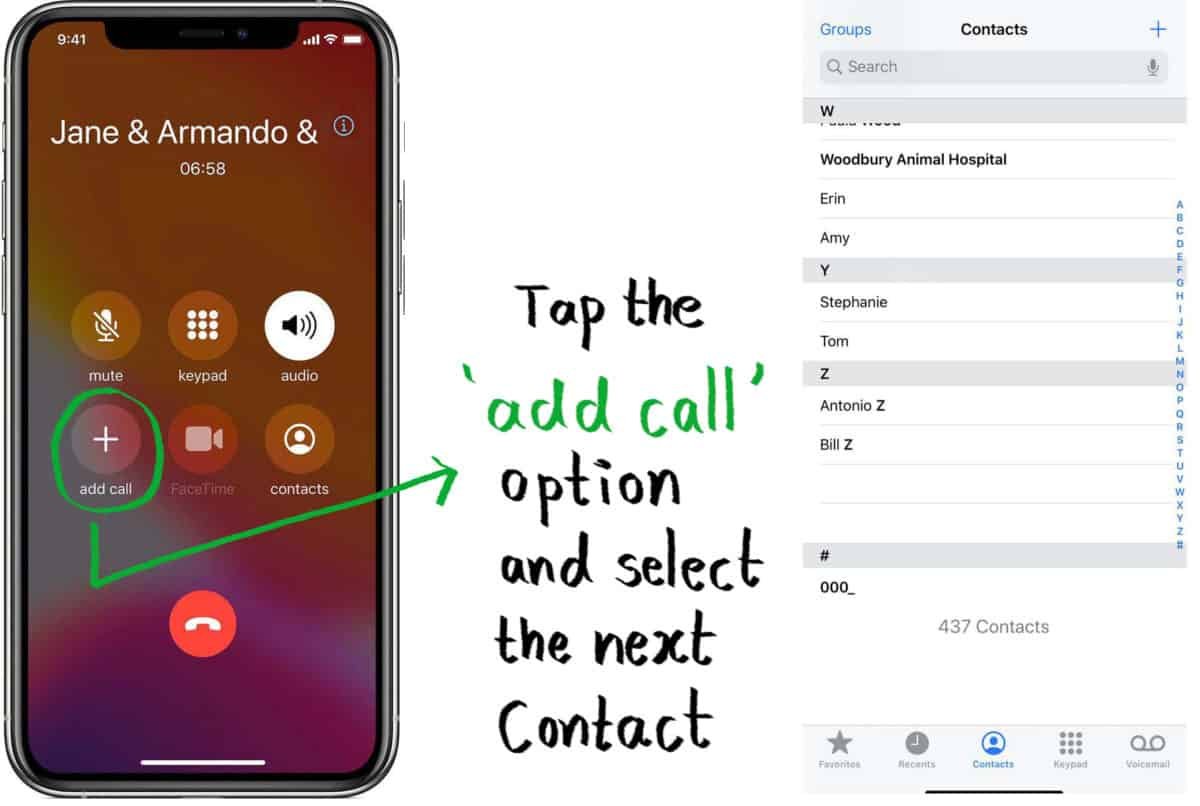 Add Call on iPhone