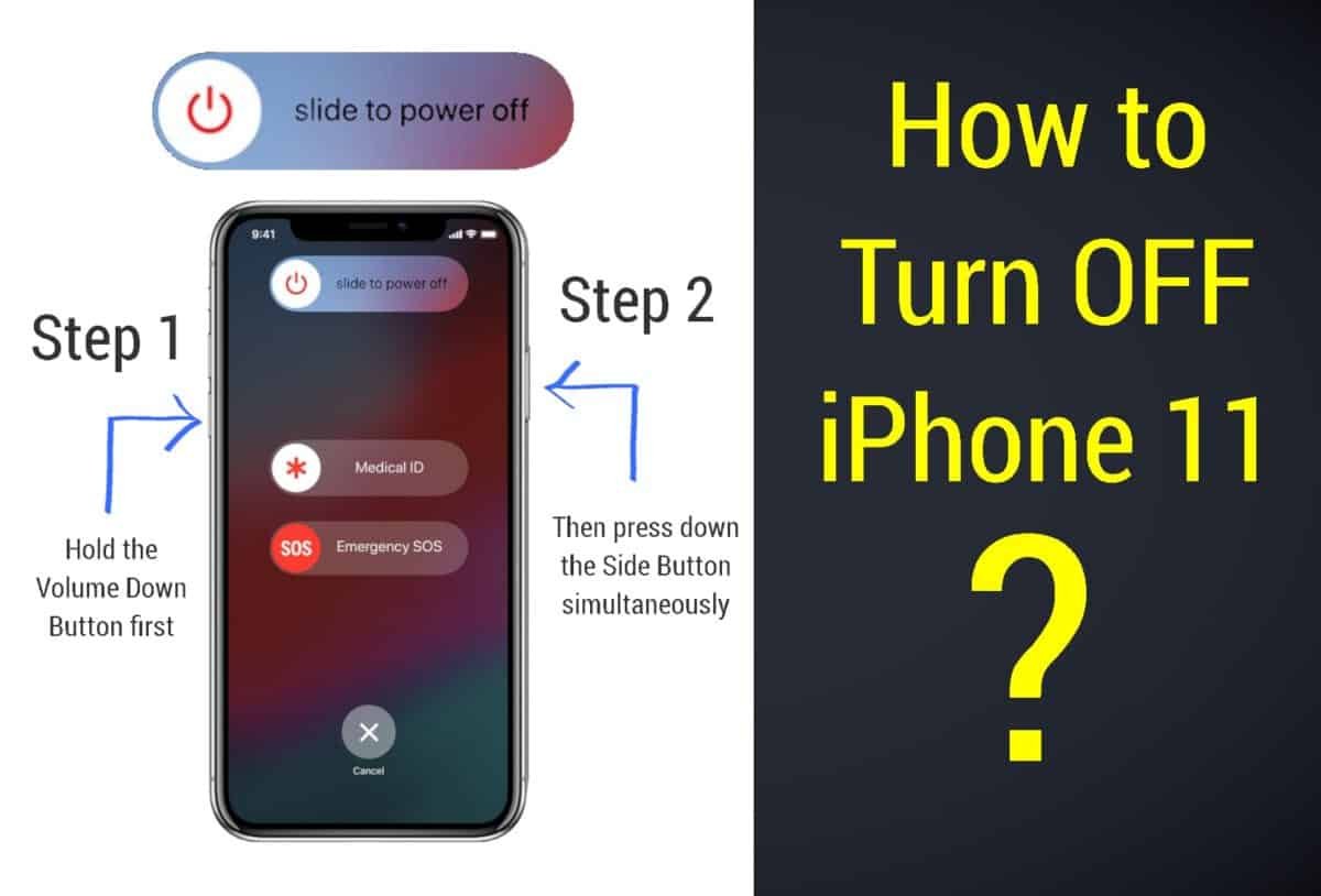 Turning iPhone 11 off