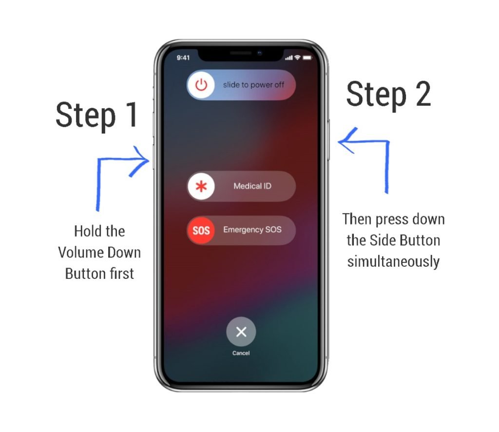 Power off iPhone using buttons