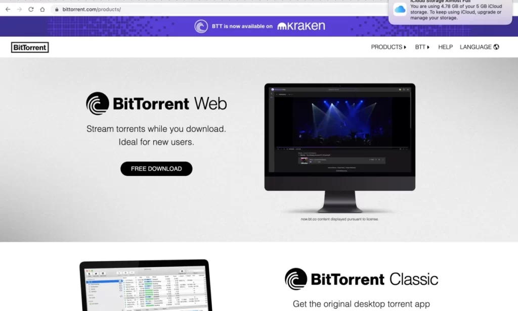 Go to bittorrent web