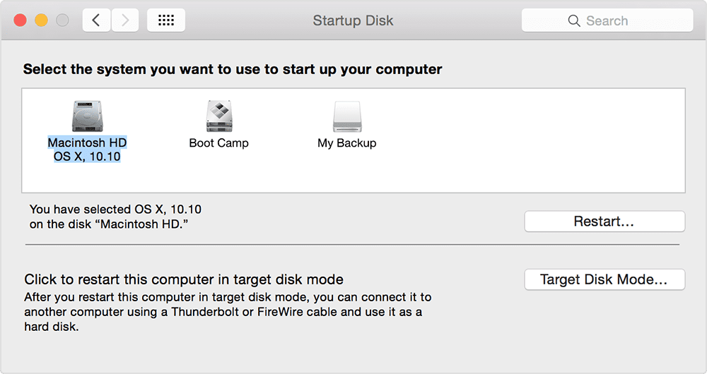 How to change Boot Disk on a Mac