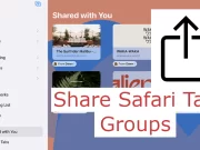 Safari Tab Groups Share option in Ventura