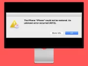 Screen Representing iPhone Error 4013 that occured on an Apple iMac